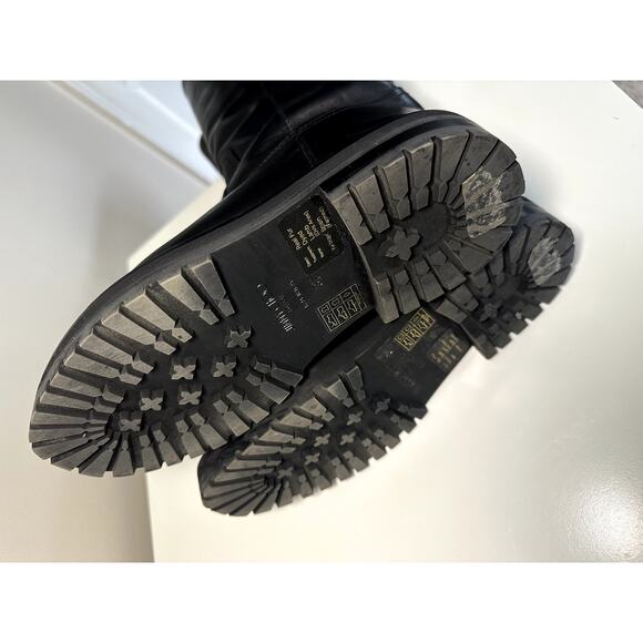 Jimmy Choo Womens Black Leather Shearling Lined Yomi Boots Size 37 Made in Italy - Picture 7 of 9